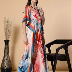 FABINALIV Printed Maxi Nightdress image 3