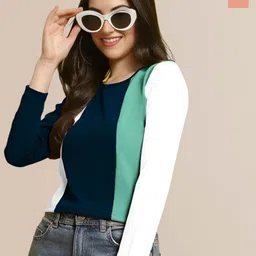 Mast & Harbour Women Pack Of 2 Colourblocked Fitted Regular Top-picture-10
