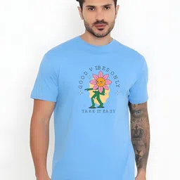 KaamBhari Graphic Printed Round Neck Pure Cotton Regular Fit T-shirt-picture-38