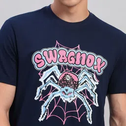 SWAGNOX Men Typography Printed Pockets T-shirt image 5