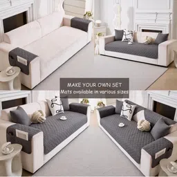 HOMETHREADS Grey & Grey Sofa Cover image 4