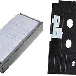canoff Plain White PVC ID Cards+ ID Card Tray (230pcs Card +1 Tray) For InkJet Printers Black Ink Cartridge-image-58