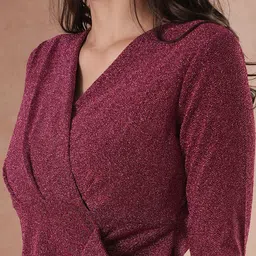 globus Women Bodycon Pink Maxi/Full Length Dress image 4