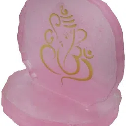 tanishka Lord Ganesha Figurine, Pink Color Spiritual Style Theme, Matte Finish Decorative Showpiece - 12 cm image 2
