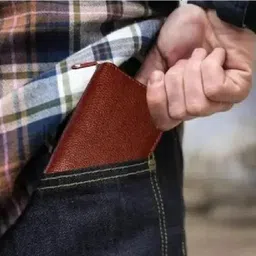 tinth Men Casual Black Genuine Leather Card Holder image 3