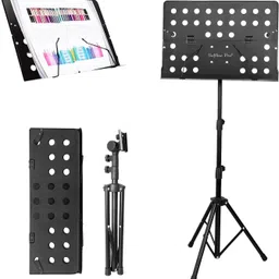 softline pro SP02 Music Sheet Stand-Metal Professional Portable Foldable Notation Stand Sheet Music Stand image 2