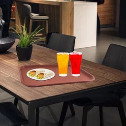 smart slide 12”x16” Plastic Cafeteria Brown Pack of 10/Fast Food Tray, Platter, Serving Tray Tray image 3