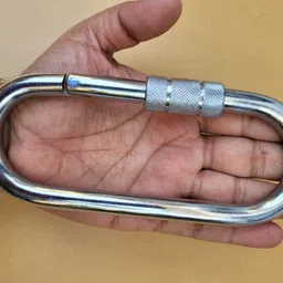 gsi O Shaped Steel Climbing Carabiner Screw Lock Spring Gate Protection 12mm Locking Carabiner image 3