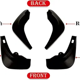 toflix Front Mud Guard, Rear Mud Guard For Indian Datsun GO D Petrol 2018, 2019, 2020, 2022, 2021, 2023, 2024 image 3