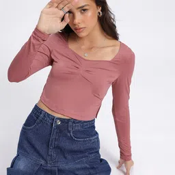 glitchez Feminine Flair Pleated Crop Top-picture-18