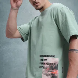 The Roadster Life Co. Printed Pure Cotton Relaxed Fit T-shirt-picture-23