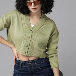 The Roadster Lifestyle Co. Cable Knit Crop Cardigan-picture-28