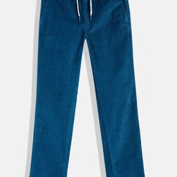 Tommy Hilfiger Boys Regular Fit Mid-Rise Plain Flat-Front Corduroy Trousers-picture-20