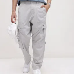The Roadster Life Co. Men Cotton Relaxed Fit Cargo Style Trousers-picture-21