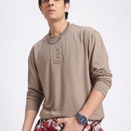 glitchez Elevated Basics Embossed Brand Logo Oversized Fit T-shirt-image-34
