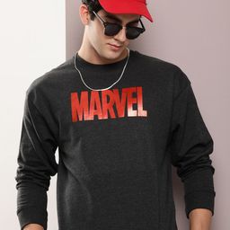 Kook N Keech Men Typography Printed Marvel Sweatshirt-picture-2