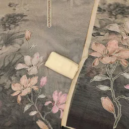 MANVAA Embellished Organza Unstitched Dress Material image 2