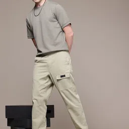 The Roadster Lifestyle Co. Men Relaxed Pure Cotton Loose Fit Trousers image 5