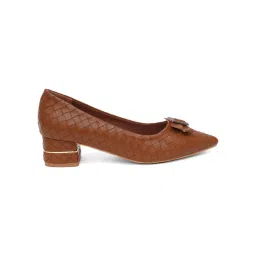 Sherrif Shoes Womens Brown Block Heel Pumps image 3