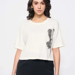 Honey By Pantaloons White Boxy Fit Printed T-Shirt-picture-46