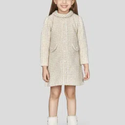 Peppermint Girls Beige Printed Full Sleeves Dress-picture-21