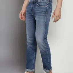 Calvin Klein Jeans Tapered Fit Denim Medium Dark Rinse Mid Rise Jeans-image-14