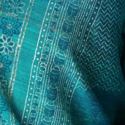 Fabindia Teal Blue Printed Dupatta image 5