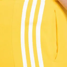 Adidas Yellow Regular Fit Striped Sports Shorts image 5