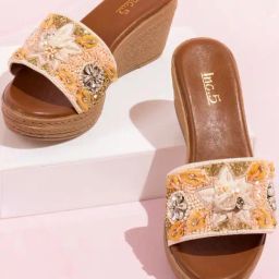 Inc.5 Women's Pink Ethnic Wedges-picture-23