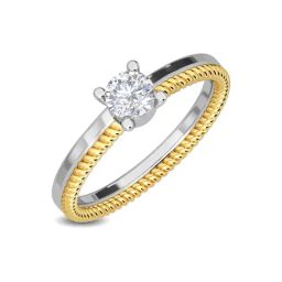Kisna Diamond & Gold Jewellery 0.20 CT Maeve Solitaire 14k (585) Diamond & Gold Ring For Women-picture-31