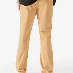 The Souled Store Beige Cotton Slim fit Cotton Casual Trousers image 5