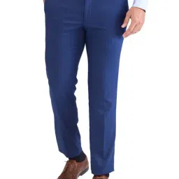 Park Avenue Blue Super Slim Fit Trousers-picture-16