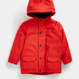Mothercare Kids Red Solid Full Sleeves Jacket-image-10