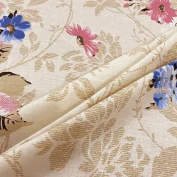 Swayam Blue Cotton Floral Single Bed Sheets 1 Pillow Cover image 5