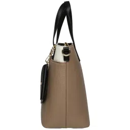 Anne Klein Brown & White Color Block Tote Handbag with Card Case image 5