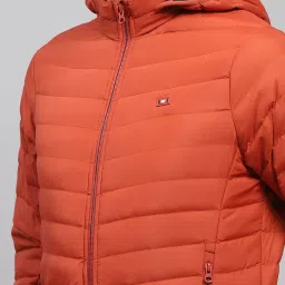 Monte Carlo Rust Regular Fit Quilted Hooded Jacket image 5