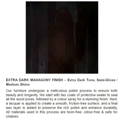 Ikiriya Lyon Solid Dark Brown Wood Coffee Table image 5