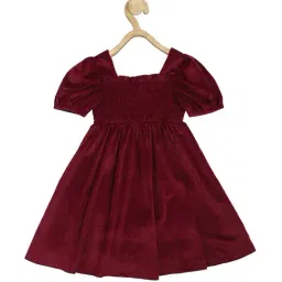 Peter England Kids Maroon Solid Dress-image-39