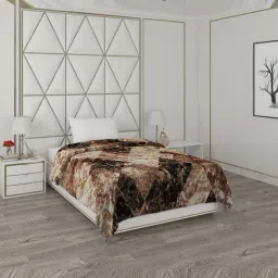 Monte Carlo Brown Polyester 550 GSM Winter Blanket-picture-19