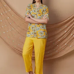 Melange by Lifestyle Mustard Printed Straight Kurti image 5