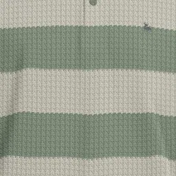 BULLMER Sea Green Cotton Blend Regular fit Stripes T-Shirts image 5