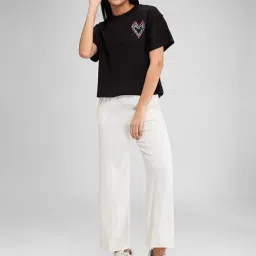 Spykar Black Printed Oversized T-Shirt image 4