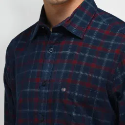 Arrow Sport Blue Cotton Regular Fit Checks Shirt image 5