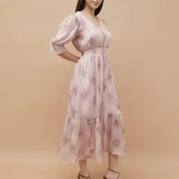 Code By Lifestyle Pink Regular Fit Printed Dress image 4