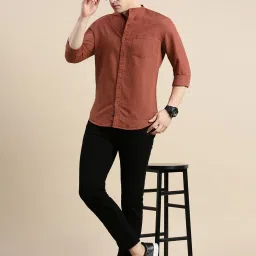 showoffff Showoff Rust Slim Fit Shirt image 5