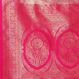 Saree Mall Pink Woven Sarees With Unstitched Blouse image 5