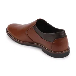 FAUSTO Men Tan Brown Solid Formal Welted Slip-Ons image 3