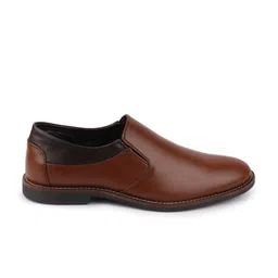 FAUSTO Men Tan Brown Solid Formal Welted Slip-Ons image 4