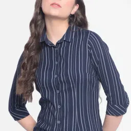 Crimsoune Club Navy & White Striped Shirt-picture-41