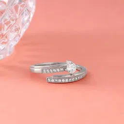 GIVA 92.5 Sterling Silver Zephyr Adjustable Ring for Womens and Girls-image-41